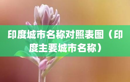 印度城市名称对照表图（印度主要城市名称）