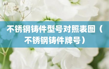 不锈钢铸件型号对照表图（不锈钢铸件牌号）