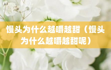 馒头为什么越嚼越甜（馒头为什么越嚼越甜呢）