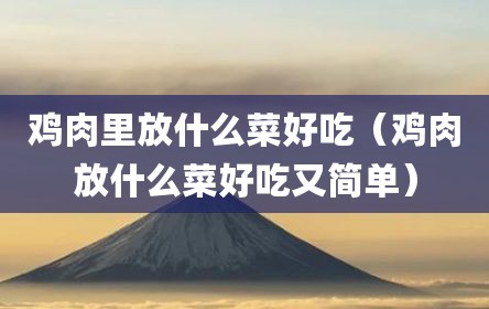 鸡肉里放什么菜好吃（鸡肉放什么菜好吃又简单）
