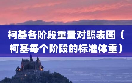 柯基各阶段重量对照表图（柯基每个阶段的标准体重）
