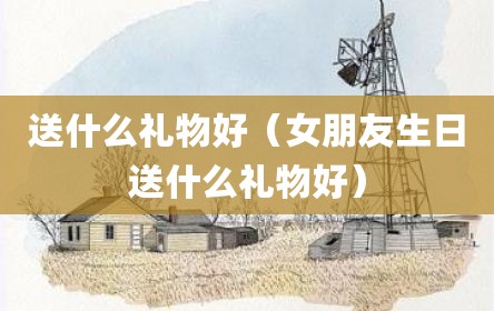 送什么礼物好（女朋友生日送什么礼物好）