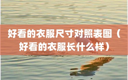 好看的衣服尺寸对照表图（好看的衣服长什么样）