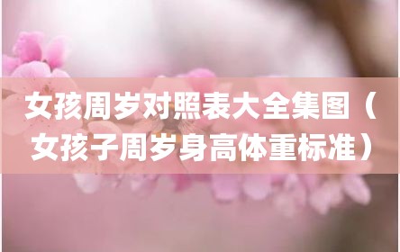 女孩周岁对照表大全集图（女孩子周岁身高体重标准）