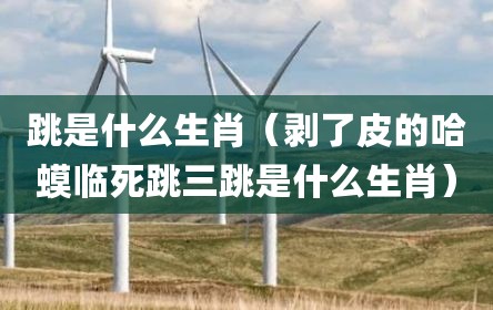 跳是什么生肖（剥了皮的哈蟆临死跳三跳是什么生肖）