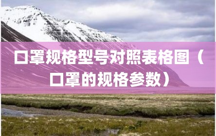 口罩规格型号对照表格图（口罩的规格参数）