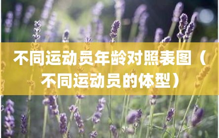 不同运动员年龄对照表图（不同运动员的体型）