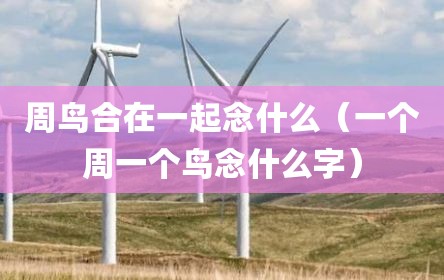 周鸟合在一起念什么（一个周一个鸟念什么字）