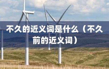 不久的近义词是什么（不久前的近义词）