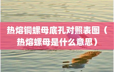 热熔铜螺母底孔对照表图（热熔螺母是什么意思）