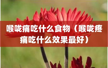 喉咙痛吃什么食物（喉咙疼痛吃什么效果最好）