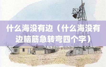 什么海没有边（什么海没有边脑筋急转弯四个字）