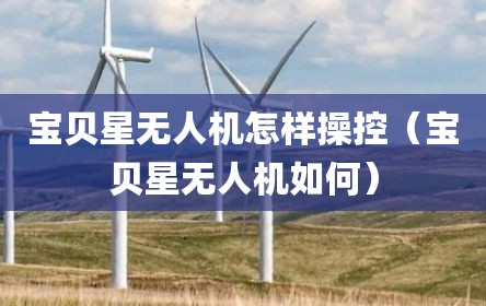 宝贝星无人机怎样操控（宝贝星无人机如何）