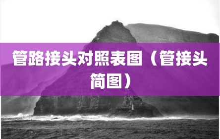 管路接头对照表图（管接头简图）
