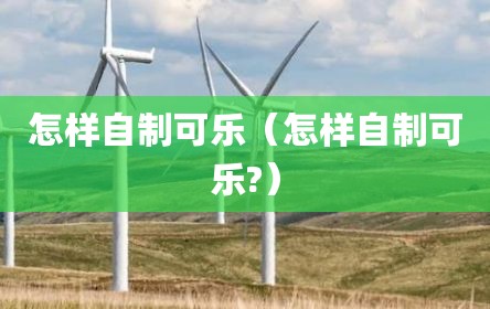 怎样自制可乐（怎样自制可乐?）