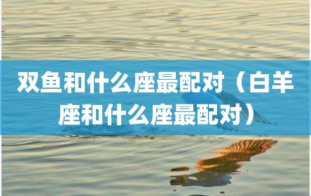 双鱼和什么座最配对（白羊座和什么座最配对）