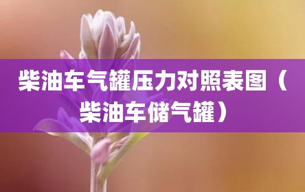柴油车气罐压力对照表图（柴油车储气罐）