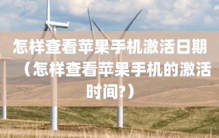 怎样查看苹果手机激活日期（怎样查看苹果手机的激活时间?）