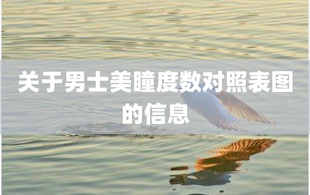 关于男士美瞳度数对照表图的信息