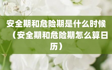 安全期和危险期是什么时候（安全期和危险期怎么算日历）
