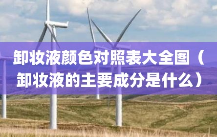 卸妆液颜色对照表大全图（卸妆液的主要成分是什么）