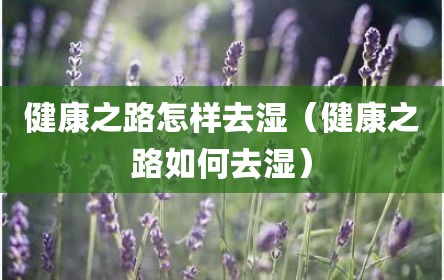 健康之路怎样去湿（健康之路如何去湿）