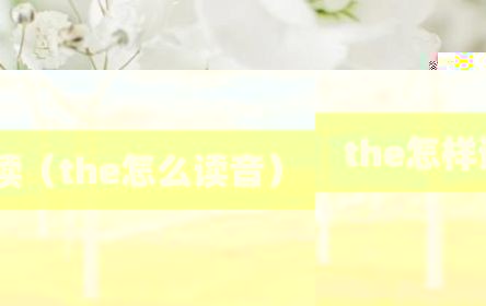 the怎样读（the怎么读音）