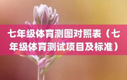七年级体育测图对照表（七年级体育测试项目及标准）