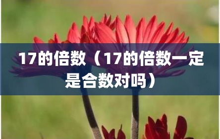 17的倍数（17的倍数一定是合数对吗）