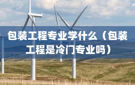 包装工程专业学什么（包装工程是冷门专业吗）