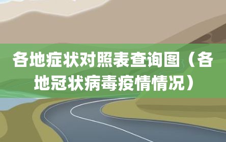 各地症状对照表查询图（各地冠状病毒疫情情况）