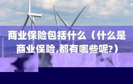 商业保险包括什么（什么是商业保险,都有哪些呢?）