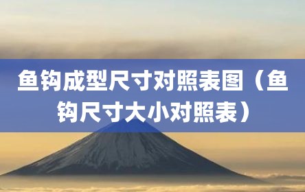 鱼钩成型尺寸对照表图（鱼钩尺寸大小对照表）
