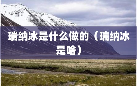 瑞纳冰是什么做的（瑞纳冰是啥）