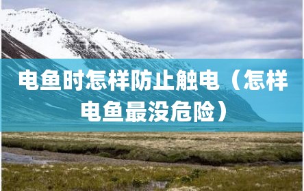 电鱼时怎样防止触电（怎样电鱼最没危险）