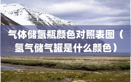 气体储氢瓶颜色对照表图（氢气储气罐是什么颜色）