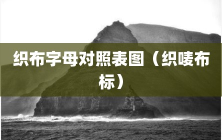 织布字母对照表图（织唛布标）