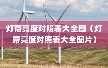 灯带亮度对照表大全图（灯带亮度对照表大全图片）