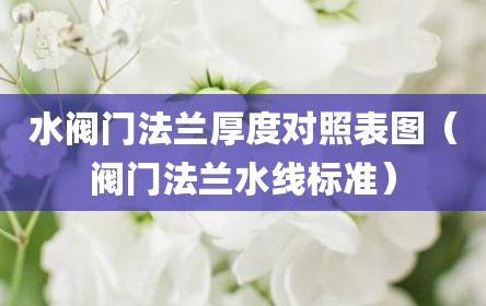 水阀门法兰厚度对照表图（阀门法兰水线标准）