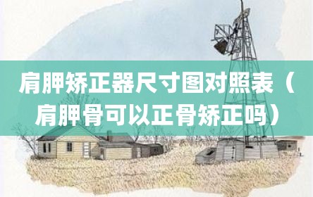 肩胛矫正器尺寸图对照表（肩胛骨可以正骨矫正吗）