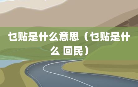 乜贴是什么意思（乜贴是什么 回民）