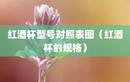 红酒杯型号对照表图（红酒杯的规格）