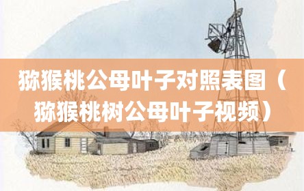 猕猴桃公母叶子对照表图（猕猴桃树公母叶子视频）