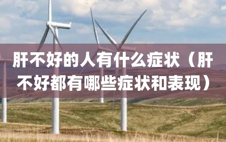 肝不好的人有什么症状（肝不好都有哪些症状和表现）