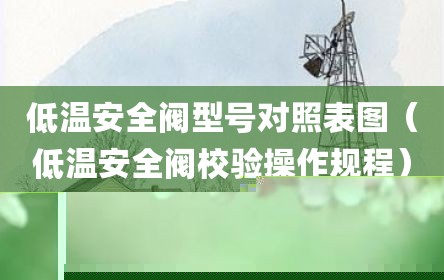 低温安全阀型号对照表图（低温安全阀校验操作规程）