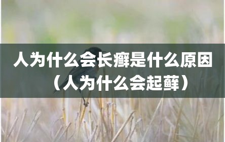 人为什么会长癣是什么原因（人为什么会起藓）