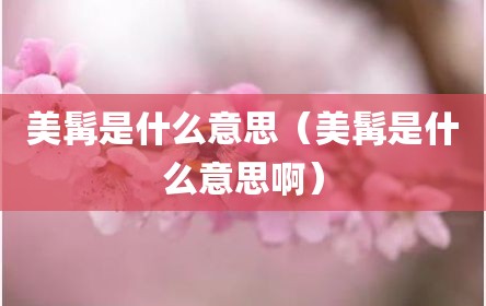 美髯是什么意思（美髯是什么意思啊）