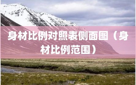 身材比例对照表侧面图（身材比例范围）