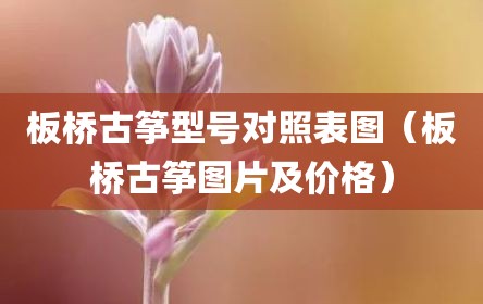 板桥古筝型号对照表图（板桥古筝图片及价格）