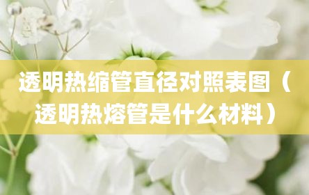 透明热缩管直径对照表图（透明热熔管是什么材料）